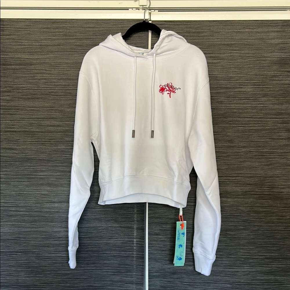 Off-White CNY Cropped Hoodie Sweatshirt